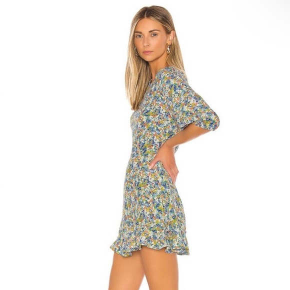 NEW FAITHFULL THE BRAND REVOLVE FLORAL PRINT MINI DRESS - Picture 4 of 9